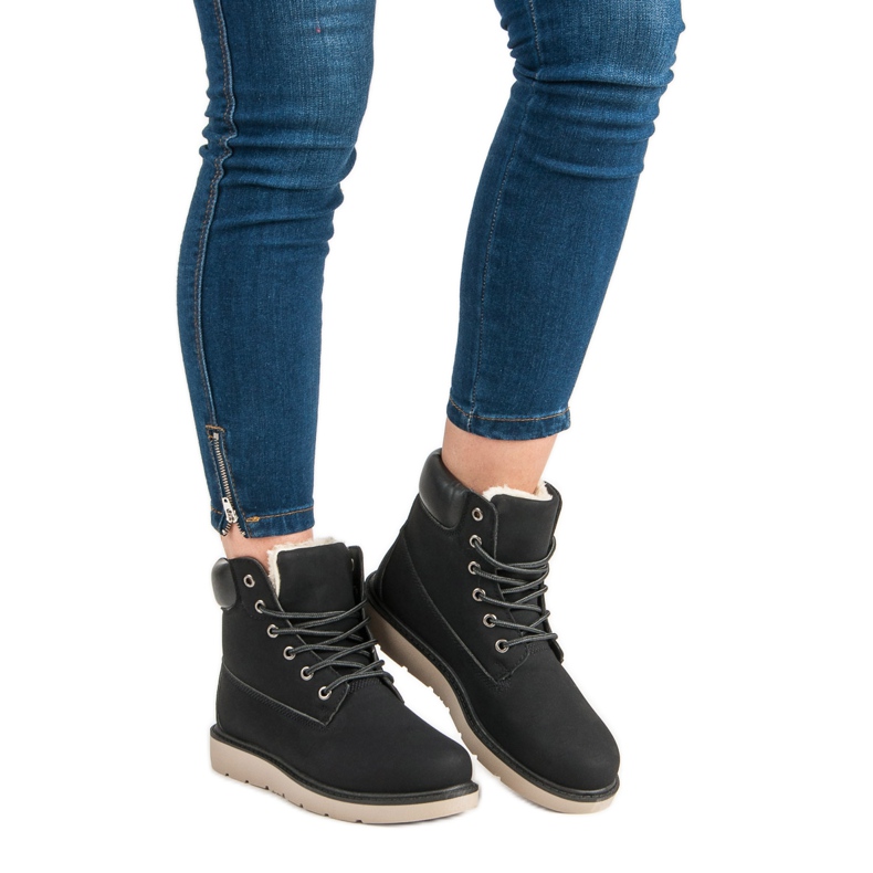 Traperki Na Platformie czarne 2