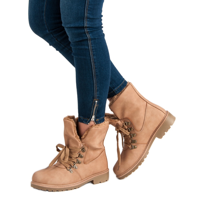 Super Me Ocieplane Botki różowe 1