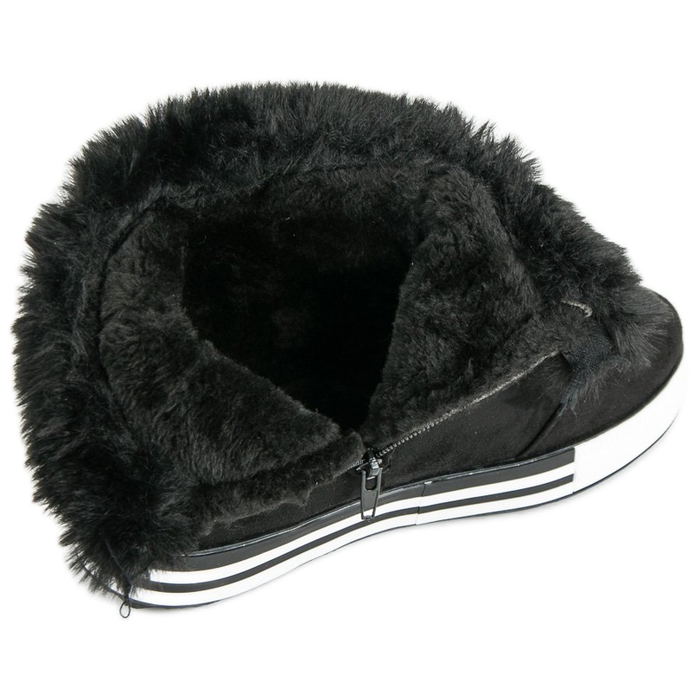 Ideal Shoes Ocieplane Wysokie Trampki czarne 1