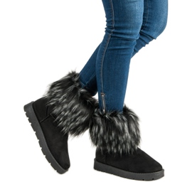 Czarne Mukluki Z Futerkiem 1