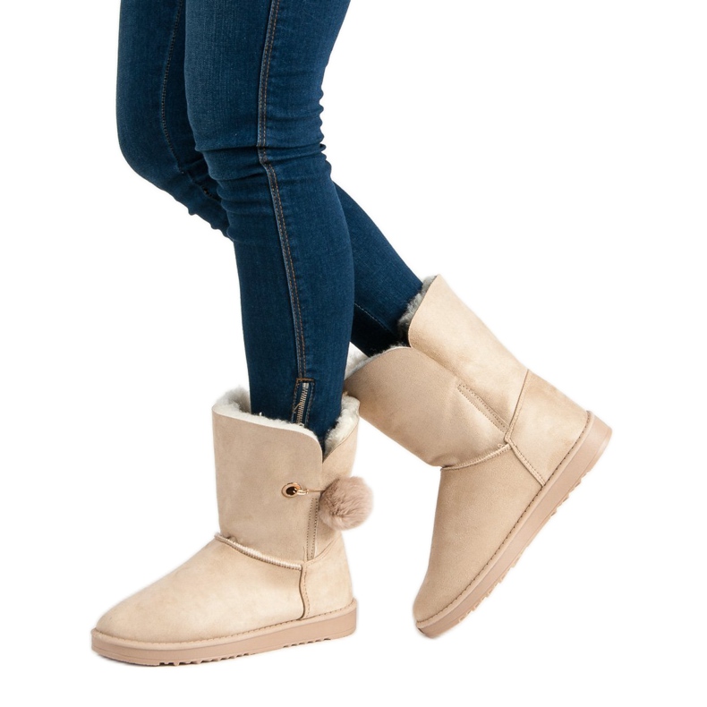 Mukluki Z Kożuszkiem brązowe 1