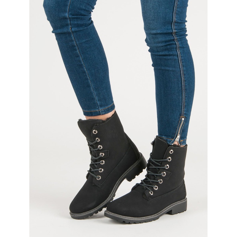 Casualowe Traperki czarne 1