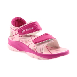 Różowe sandałki buty dziecięce na rzepy do wody Rider 488 1