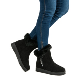 Sportowe ciepłe botki czarne 1