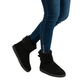 Queentina Czarne mukluki z kokardką 2