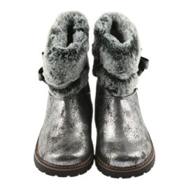 American Club American kozaki buty zimowe z futerem 17042 czarne szare 4