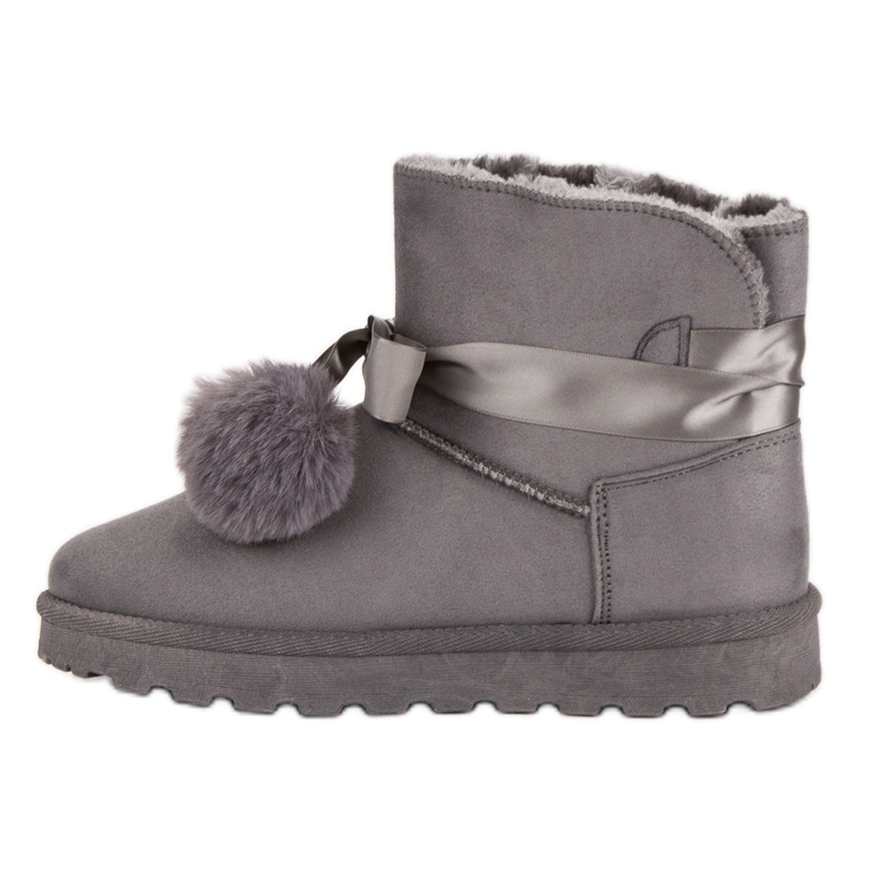 Szare Mukluki Z Pomponami 1
