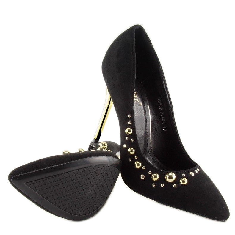 Czółenka na szpilce czarne DD55P Black 1