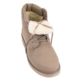 Traperki Na Platformie brązowe 1