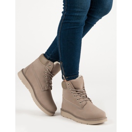 Traperki Na Platformie brązowe 2