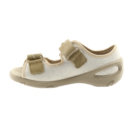 Befado obuwie dziecięce sandałki pu 065X121 żółte 2