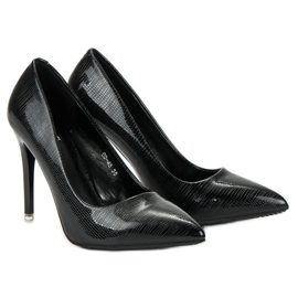 Lakierowane Czarne Szpilki 2