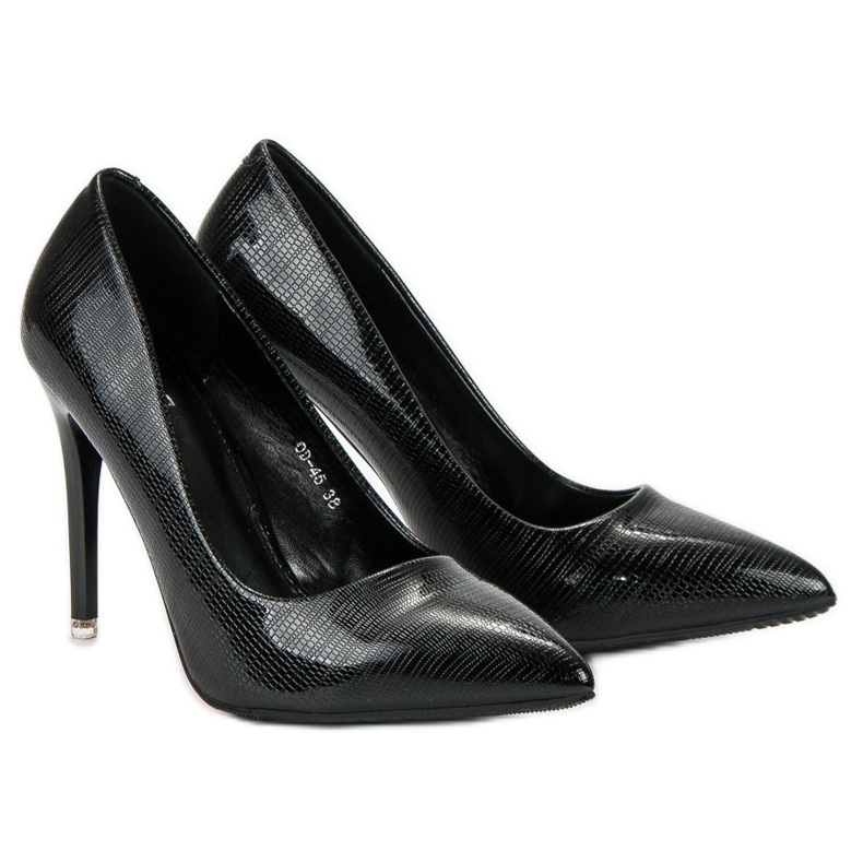 Lakierowane Czarne Szpilki 2