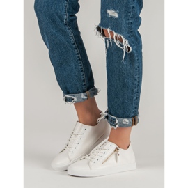 Wiązane Trampki białe 1
