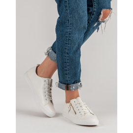 Wiązane Trampki białe 2