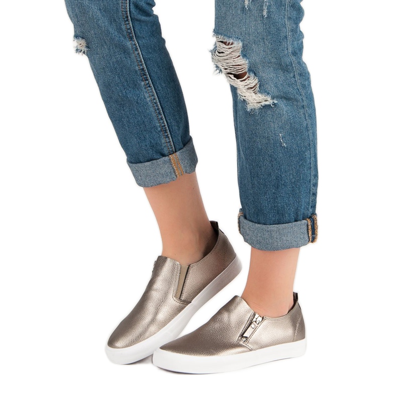 Trampki Z Suwakiem żółte 2