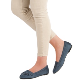 Small Swan Klasyczne Granatowe Mokasyny niebieskie 1