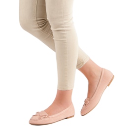 Small Swan Różowe Mokasyny Z Kokardką 1