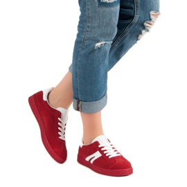 Zamszowe trampki mckeylor czerwone 2