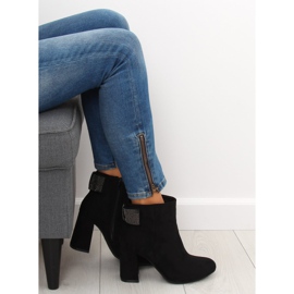Botki na obcasie czarne Z199 Black 2