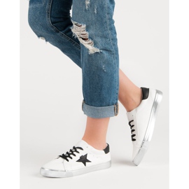 Stylowe Niskie Trampki białe czarne szare 2