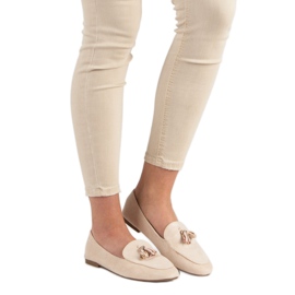 Small Swan Brokatowe Mokasyny różowe 1