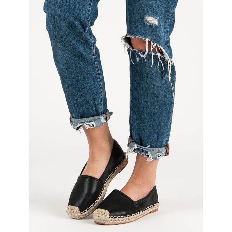 Small Swan Czarne Klasyczne Espadryle 1