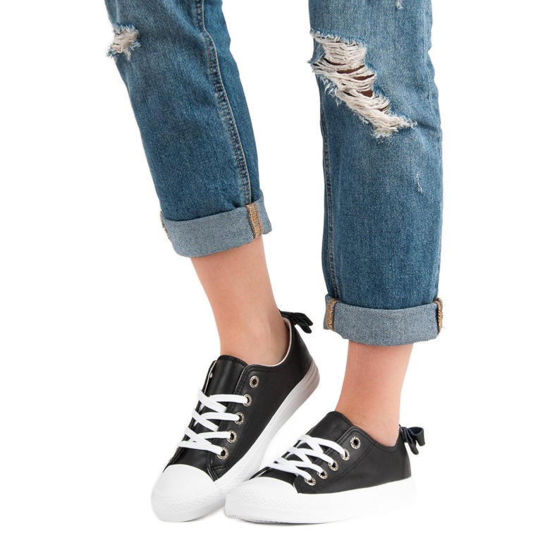 Czarne Niskie Trampki 2