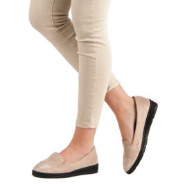 Zamszowe Lordsy beżowy 2