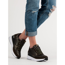 Kylie Modne Buty Ze Wzorem zielone 1