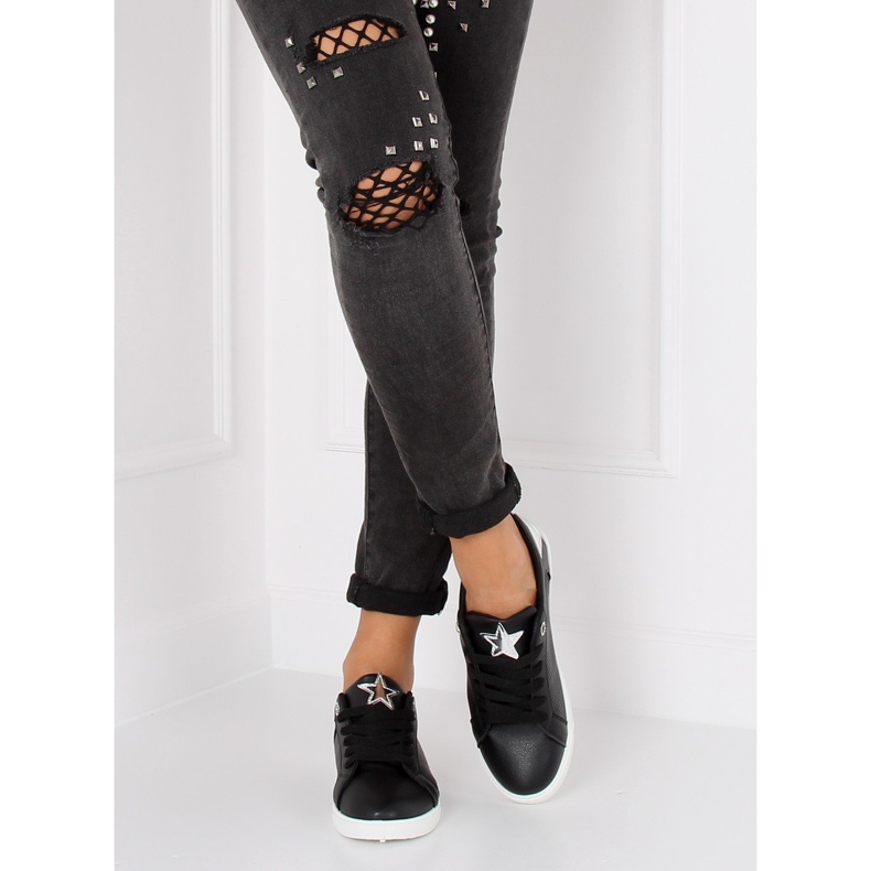 Trampki z gwiazdą czarne A6213 Black 2