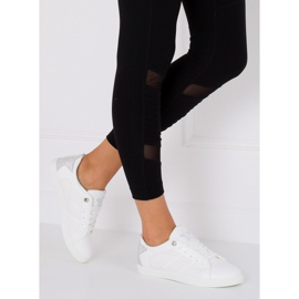 Trampki z gwiazdą białe A6213 WHITE/SILVER 1