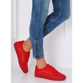 Trampki Vansówki czerwone B318-10 Red 1