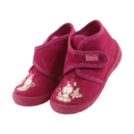 Befado różowe obuwie dziecięce kapcie 529P026 4
