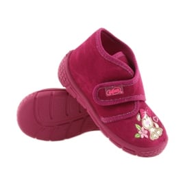 Befado różowe obuwie dziecięce kapcie 529P026 3