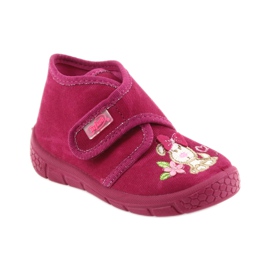 Befado różowe obuwie dziecięce kapcie 529P026 1