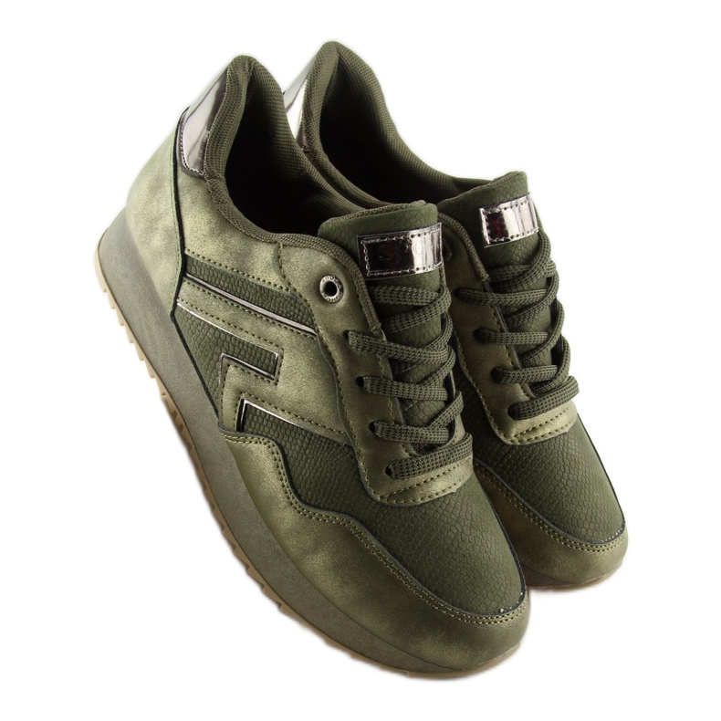 Buty sportowe zielone KB-091 Army Green 1