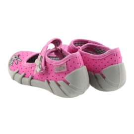 Befado buty dziecięce kapcie balerinki 109P169 czarne szare różowe 4