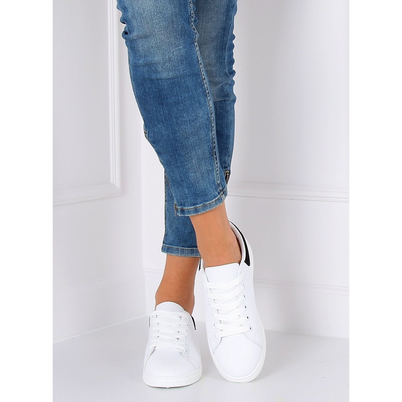 Trampki damskie biało-czarne BL147P Black białe 2