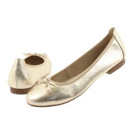 Caprice balerinki złote buty damskie 22102 złoty 5