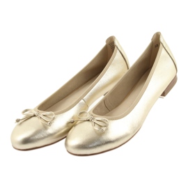 Caprice balerinki złote buty damskie 22102 złoty 4