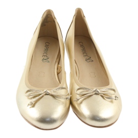 Caprice balerinki złote buty damskie 22102 złoty 3