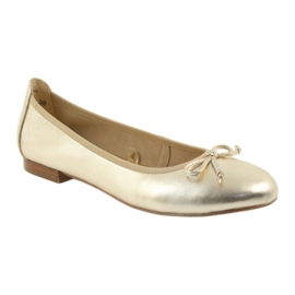 Caprice balerinki złote buty damskie 22102 złoty 1