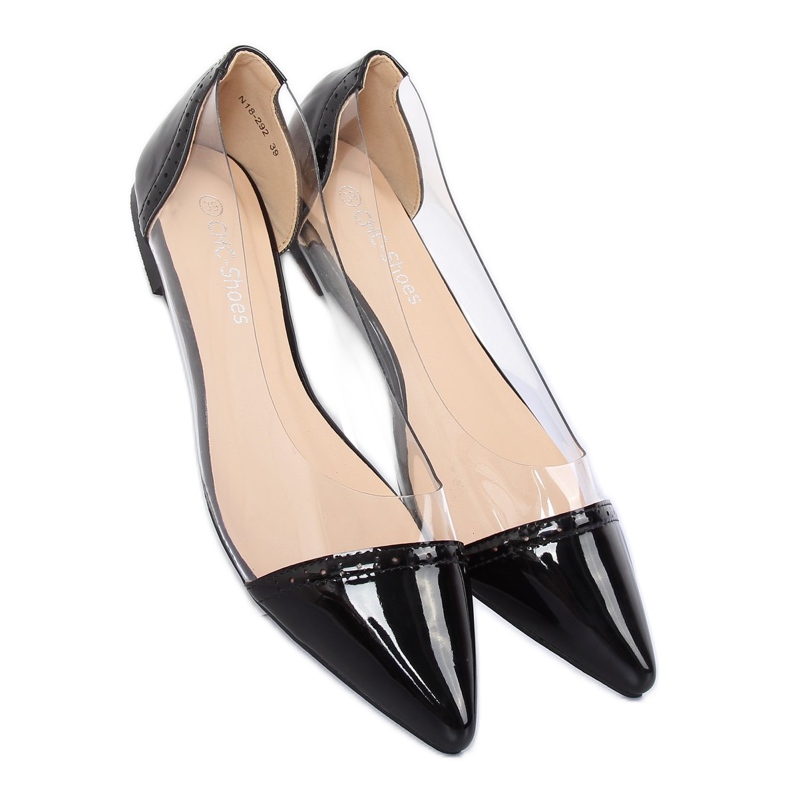 Balerinki transparentne czarne N18-292 Black 2