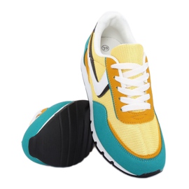 Buty sportowe żółto-turkusowe CB-02 Yellow niebieskie żółte 1
