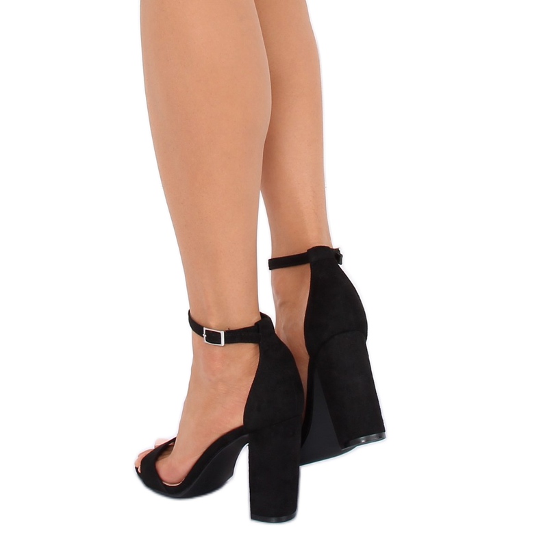 Sandałki na słupku czarne Y2385-27 Black 2