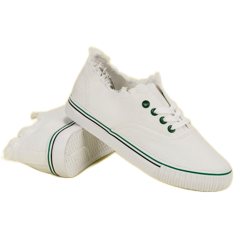 Białe Tekstylne Trampki 1