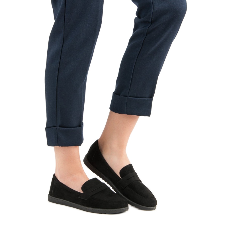 Comer Zamszowe Mokasyny czarne 1