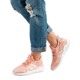 Modne Buty Sportowe różowe 2