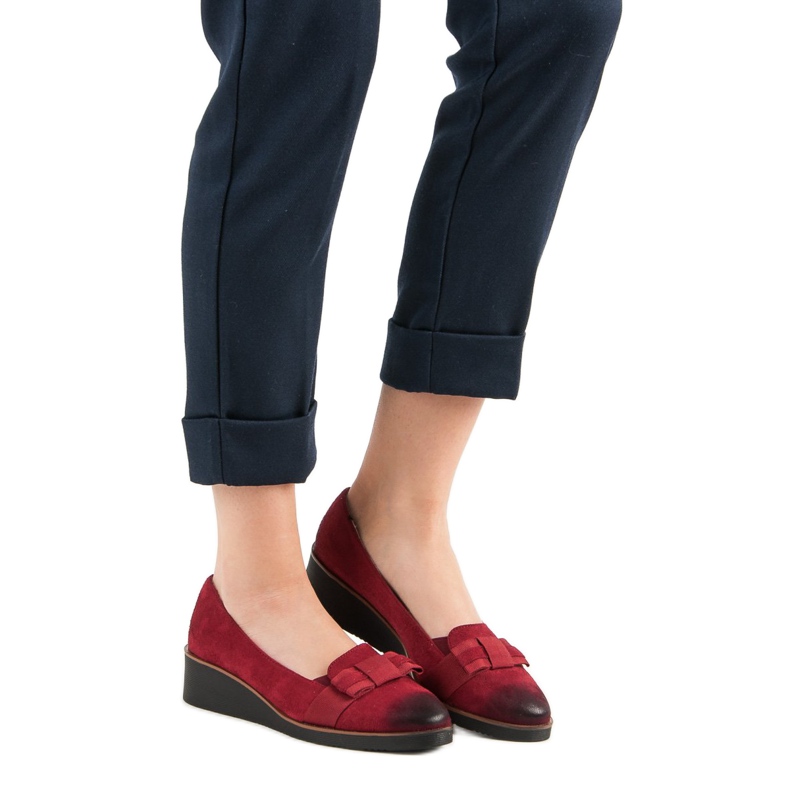 Czółenka Z Kokardką VINCEZA czerwone 1